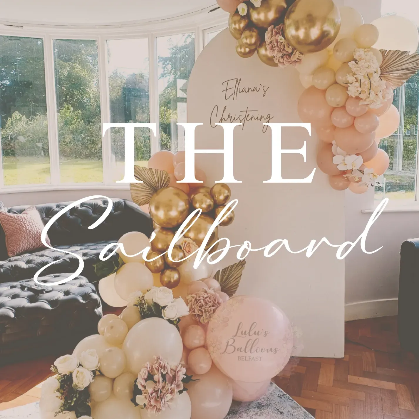 Christening balloon arrangement